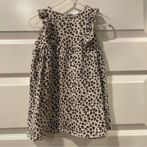 Leopard Print Ruffle Dress. Size: 2T.